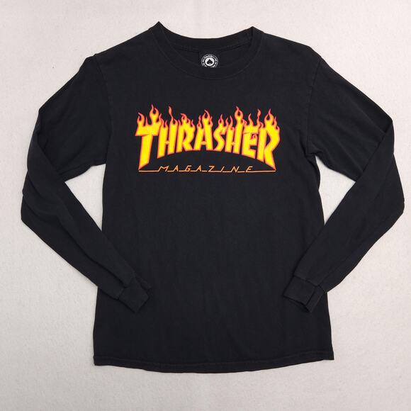 Thrasher Magazine Casual Crew Neck Graphic T Shirt Mens Size Small S Black - Picture 2 of 9